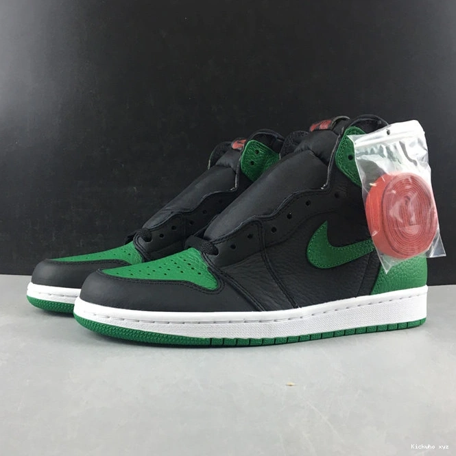 3775 555088- Pine Green Refined Retro Black Jordan1 1013